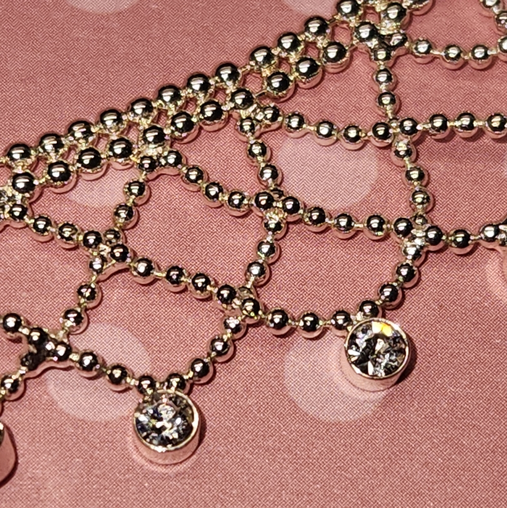 $2138, Givenchy Lace Pattern Clear Swarovski Crys… - image 6